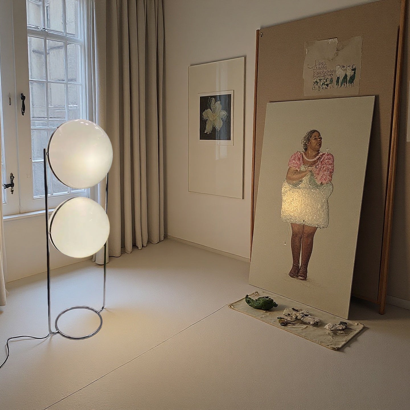 Home Decor Metal Chrome Desk Floor Lamp for Living Room