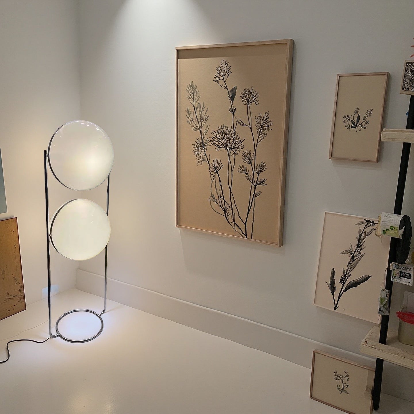 Home Decor Metal Chrome Desk Floor Lamp for Living Room