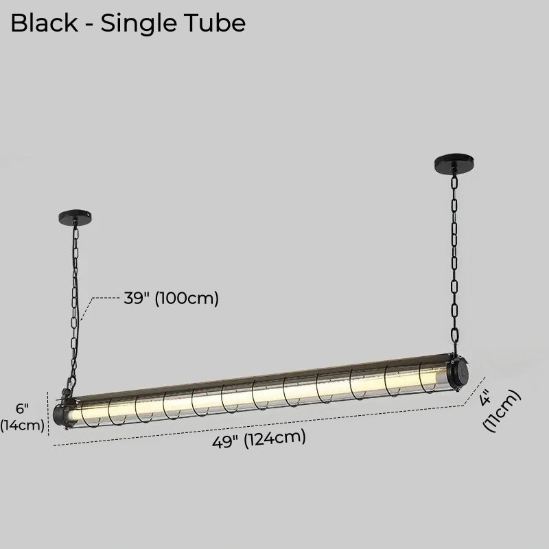 Briggs Caged Tube LED Linear Pendant Light