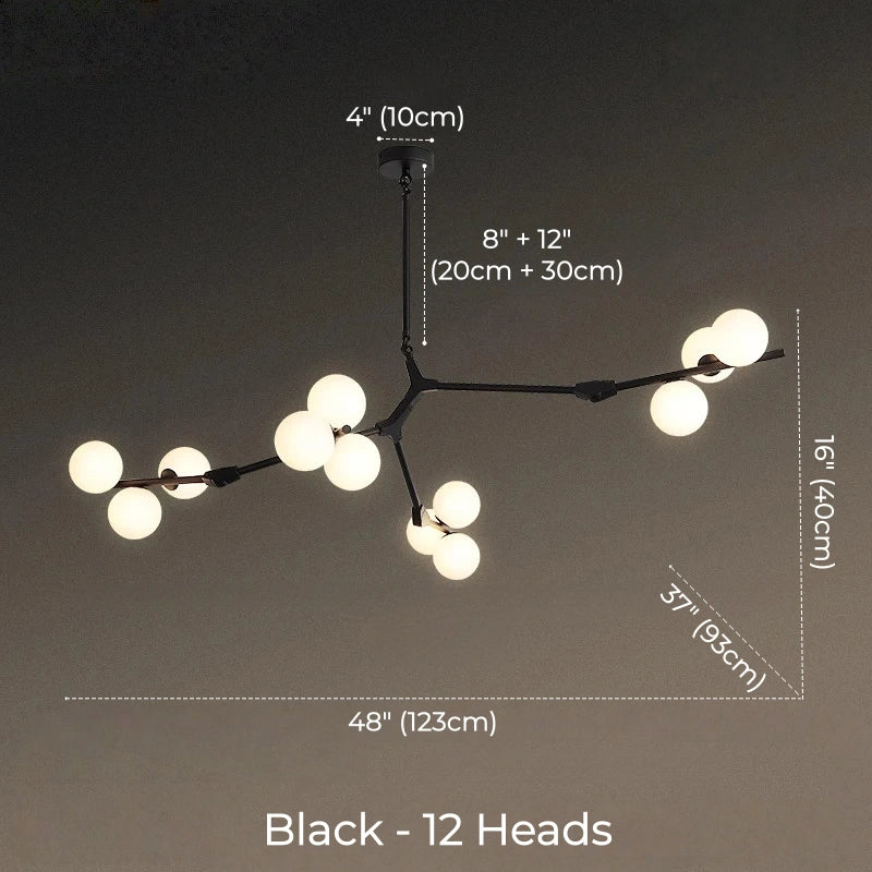 Astrid Tree Branch Adjustable Molecular Chandelier