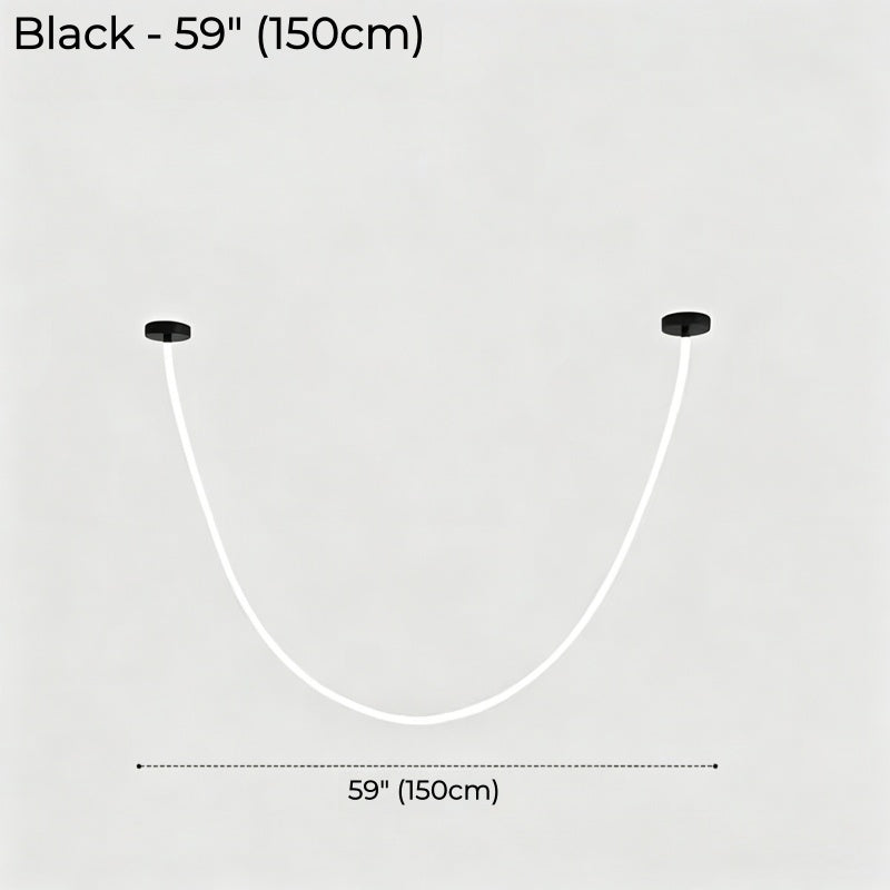Minimalist Flexible LED Tube Chandelier