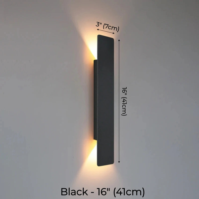 Minimalist Rectangular Up & Down Waterproof LED Wall Light
