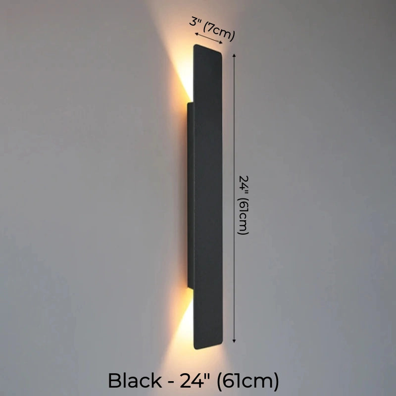 Minimalist Rectangular Up & Down Waterproof LED Wall Light