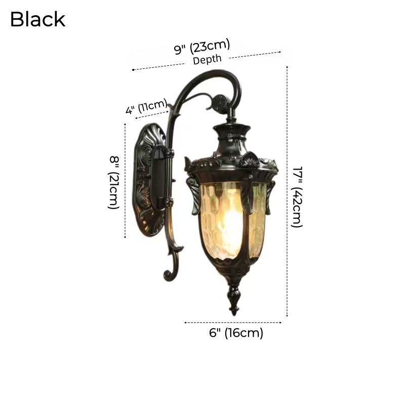 Valmont Classic European Outdoor Lantern Wall Light