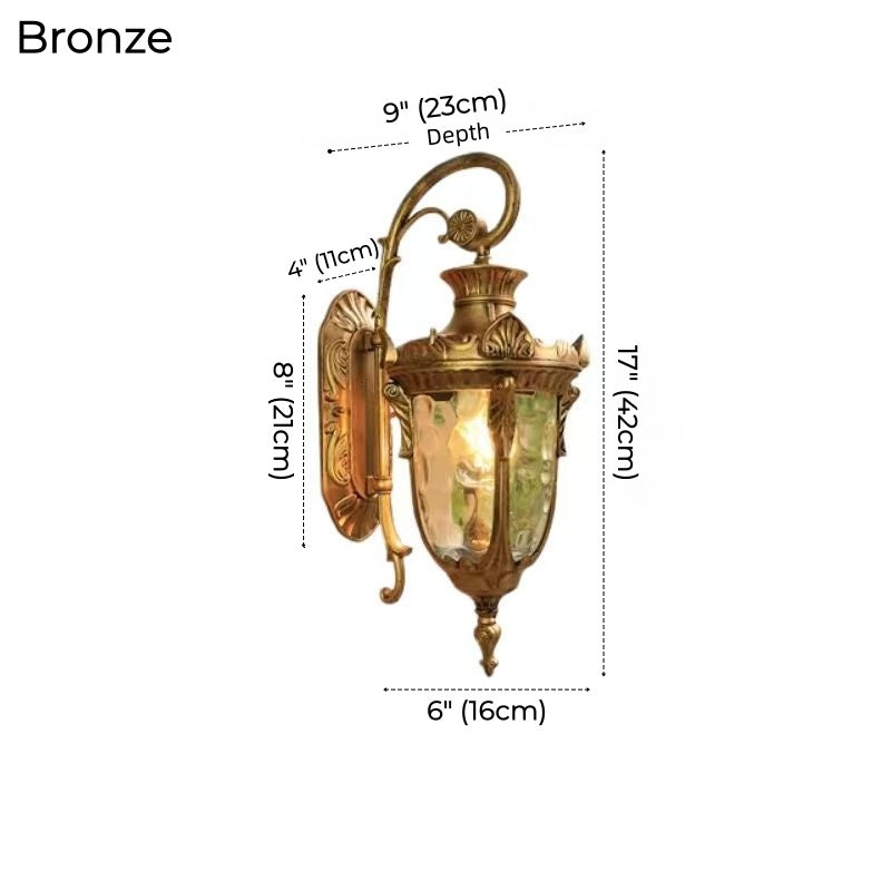 Valmont Classic European Outdoor Lantern Wall Light