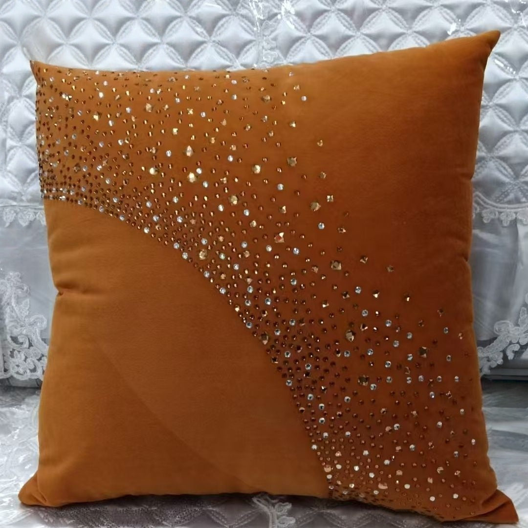 Luxury Crystal Velvet Pillow Case
