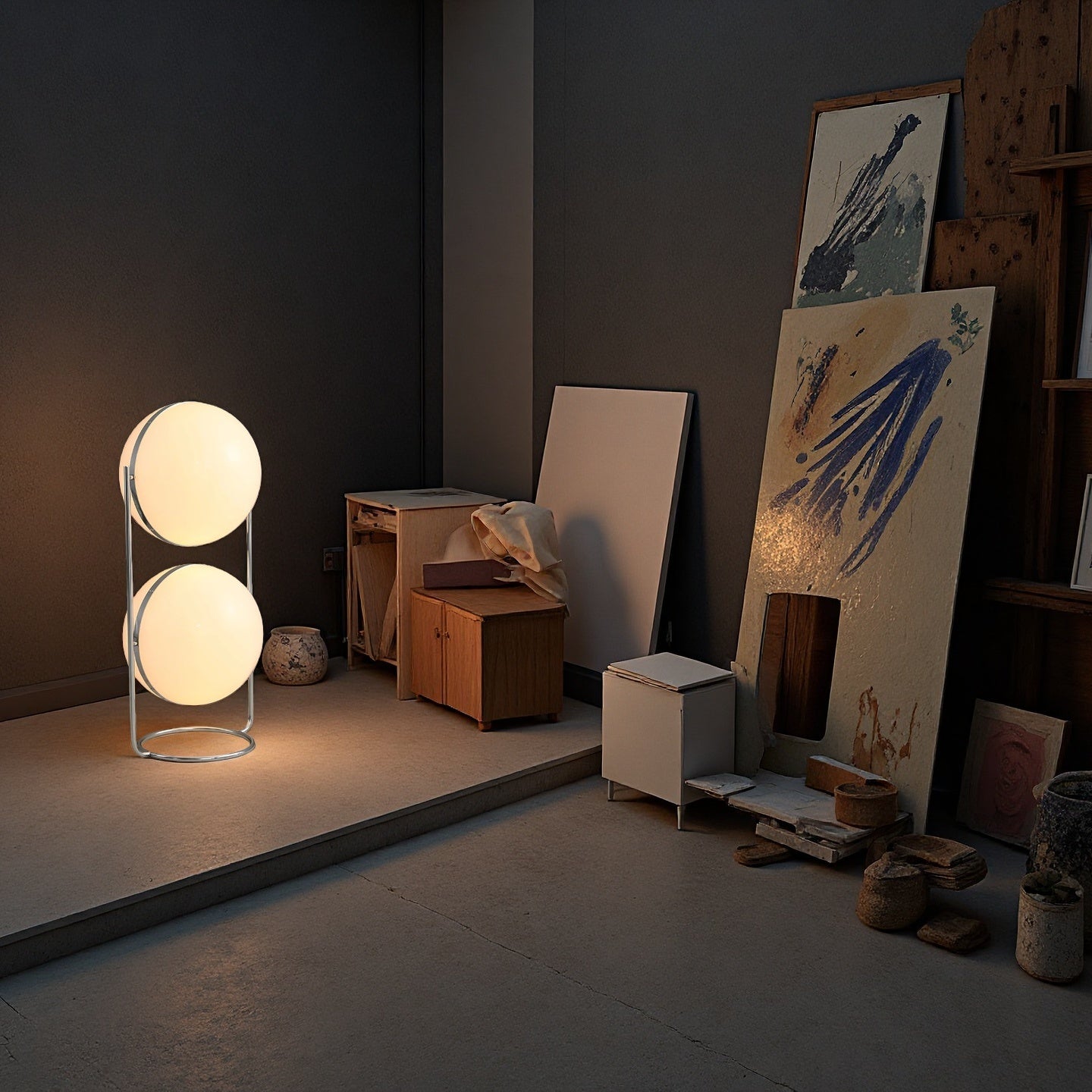 Home Decor Metal Chrome Desk Floor Lamp for Living Room