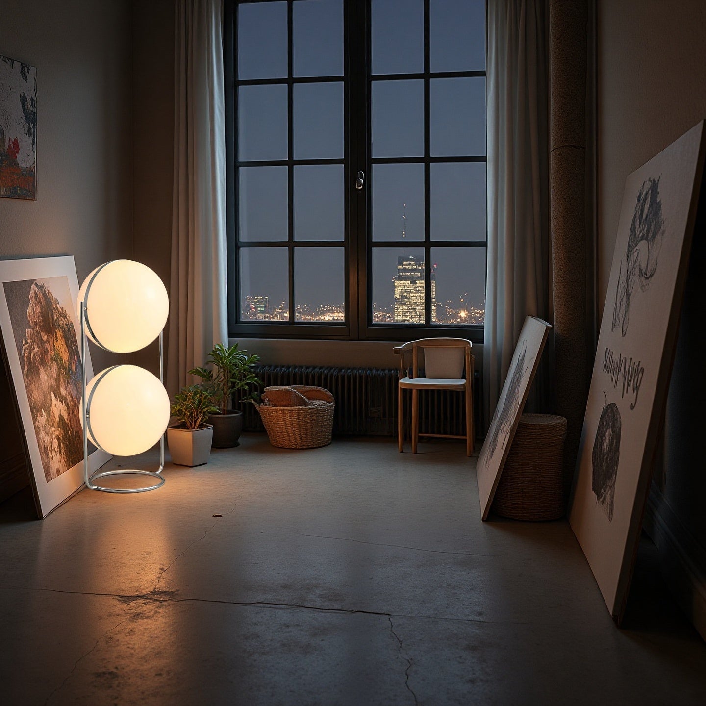 Home Decor Metal Chrome Desk Floor Lamp for Living Room