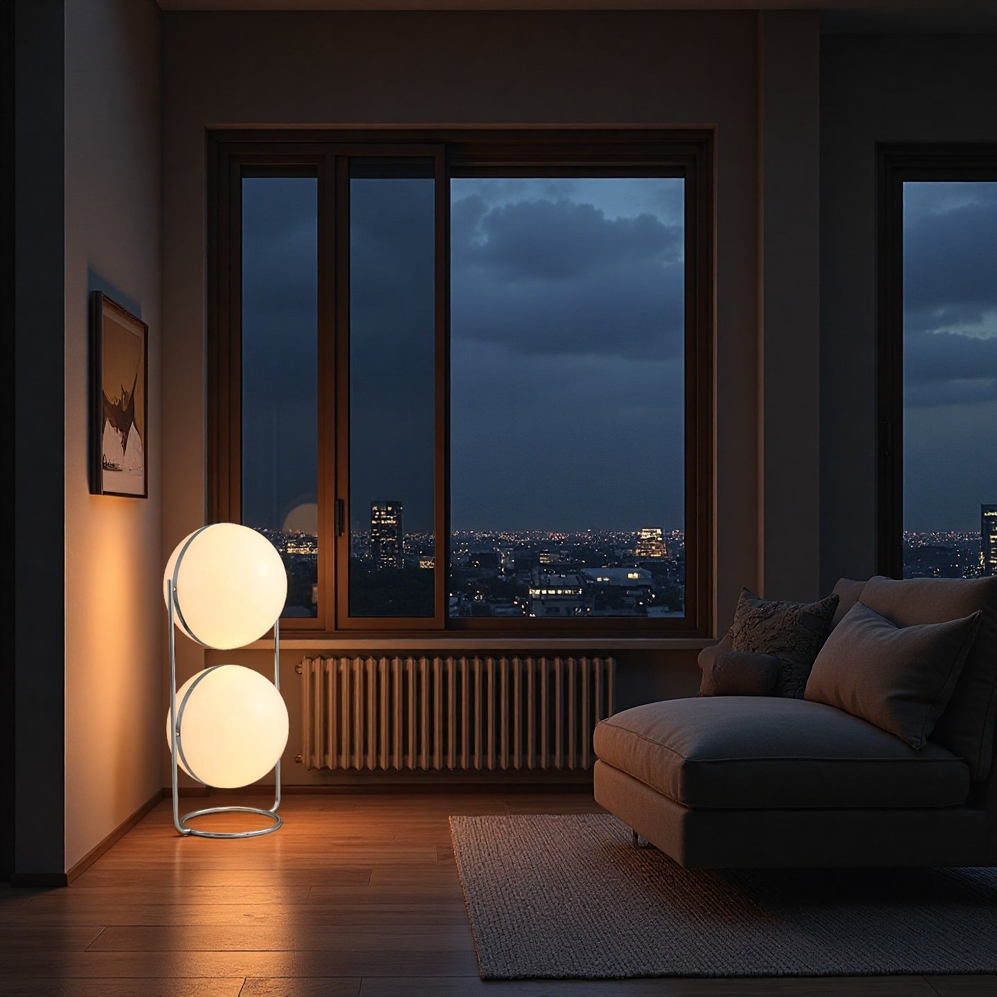 Home Decor Metal Chrome Desk Floor Lamp for Living Room