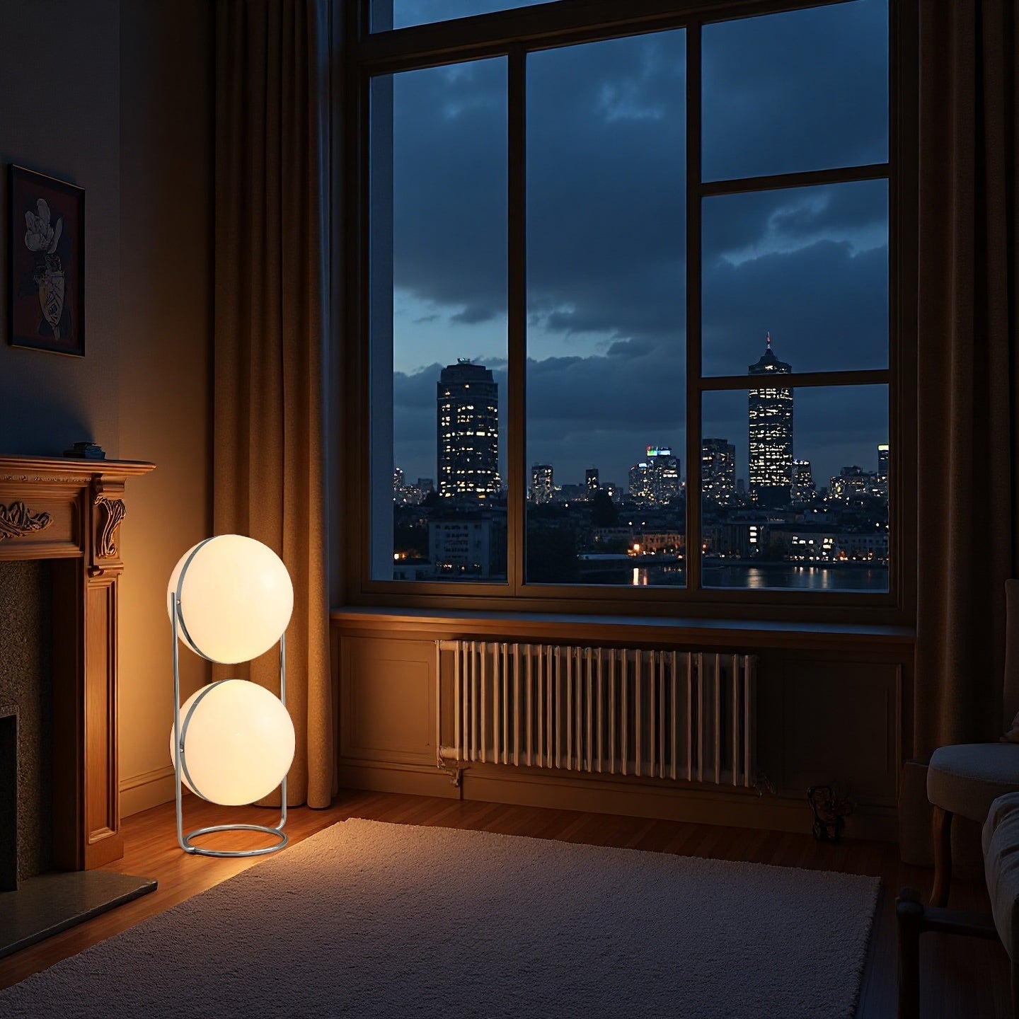 Home Decor Metal Chrome Desk Floor Lamp for Living Room