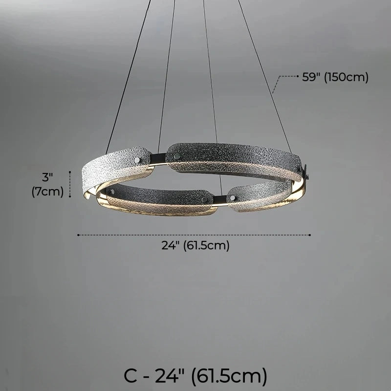 Aureon Ring LED Glass Pendant Light, Dimmable
