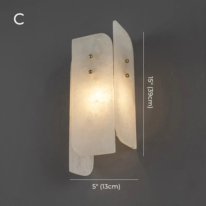 Daphne Laurel Alabaster Wall Sconce