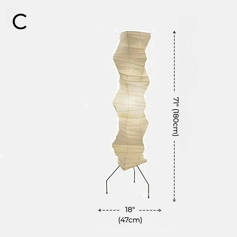 Aki Rice Paper Floor Lamp Collection