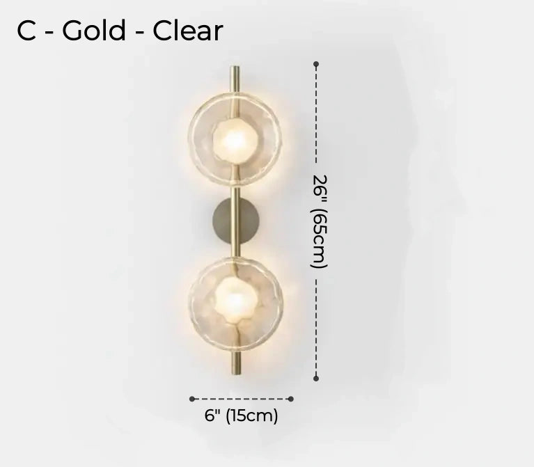 Elio Glass & Metal Wall Lamp Collection