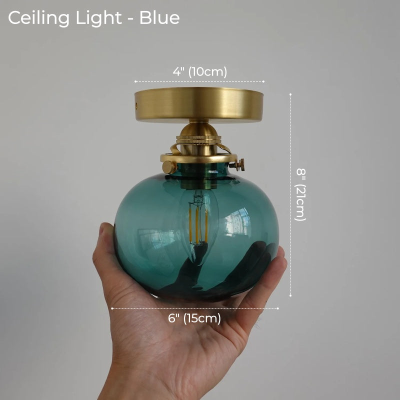 Evelyn Glass Globe Wall Sconce & Ceiling Light