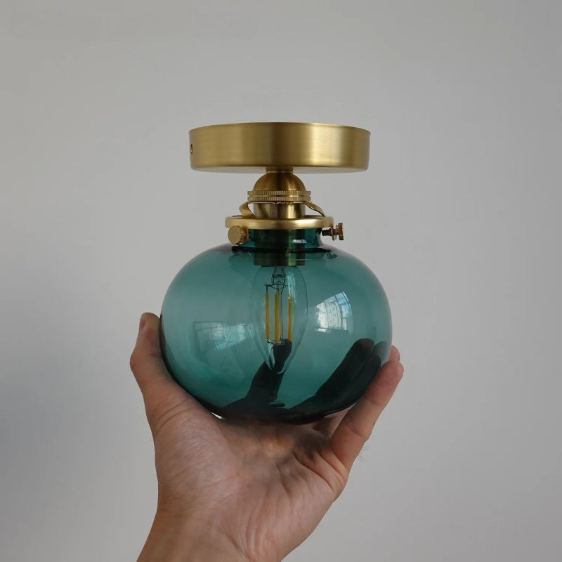 Evelyn Glass Globe Wall Sconce & Ceiling Light