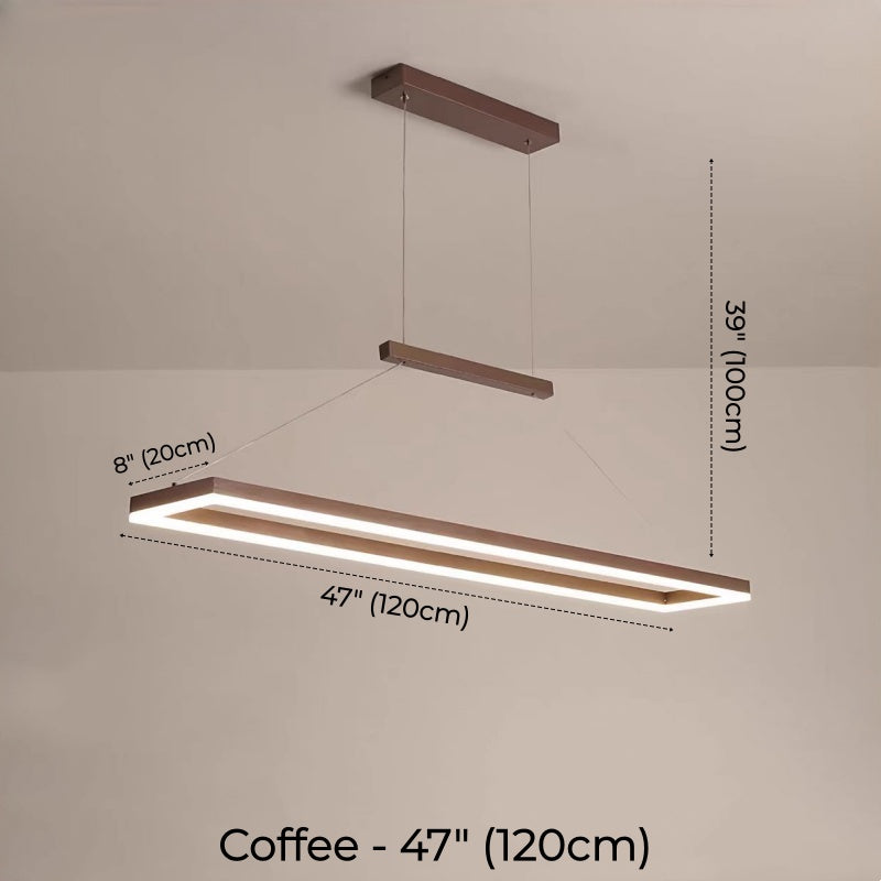 Rechteckiger linearer LED-Kronleuchter