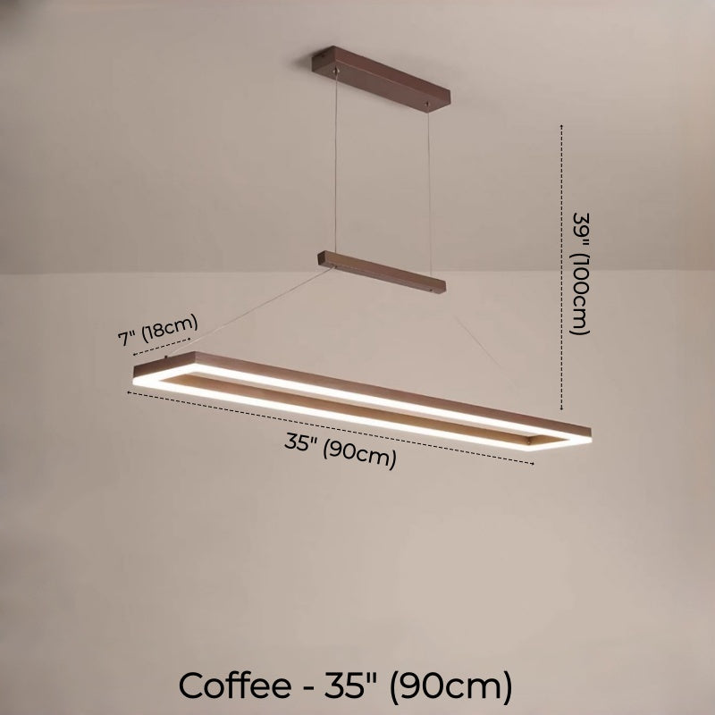 Rechteckiger linearer LED-Kronleuchter