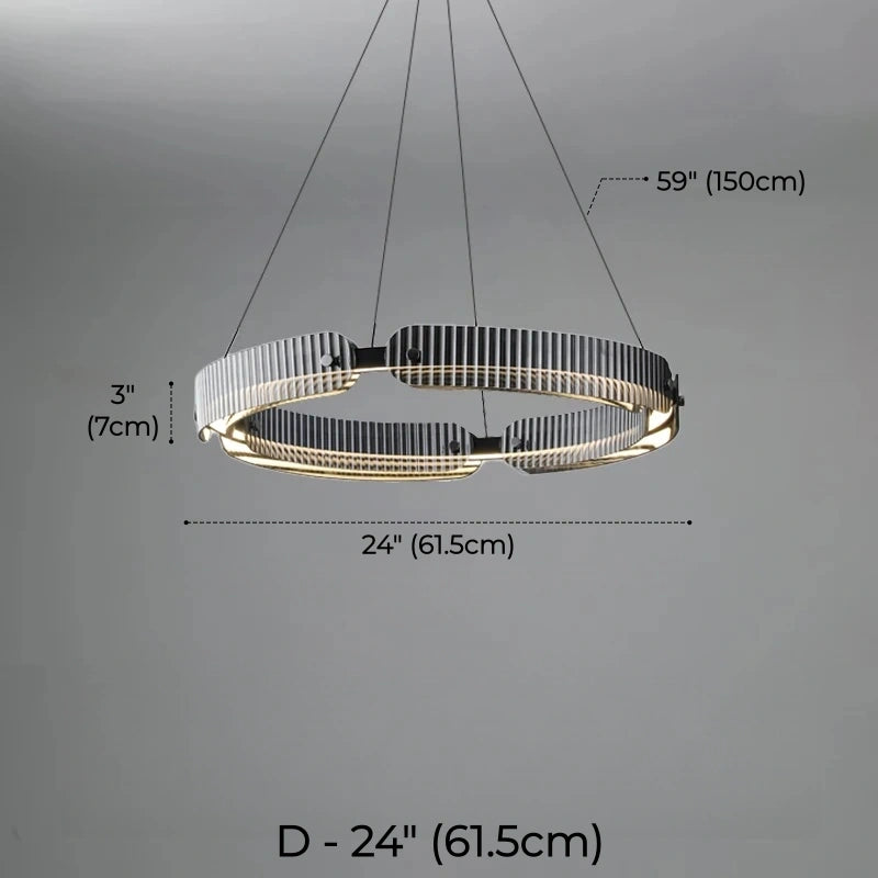 Aureon Ring LED Glass Pendant Light, Dimmable