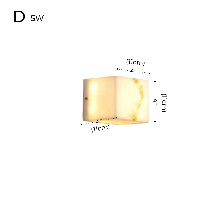 Outdoor Alabaster LED Wall Sconce, Waterproof