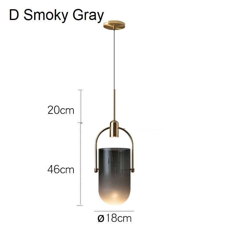 Nordic Smoky Grey Glass Pendant Lights