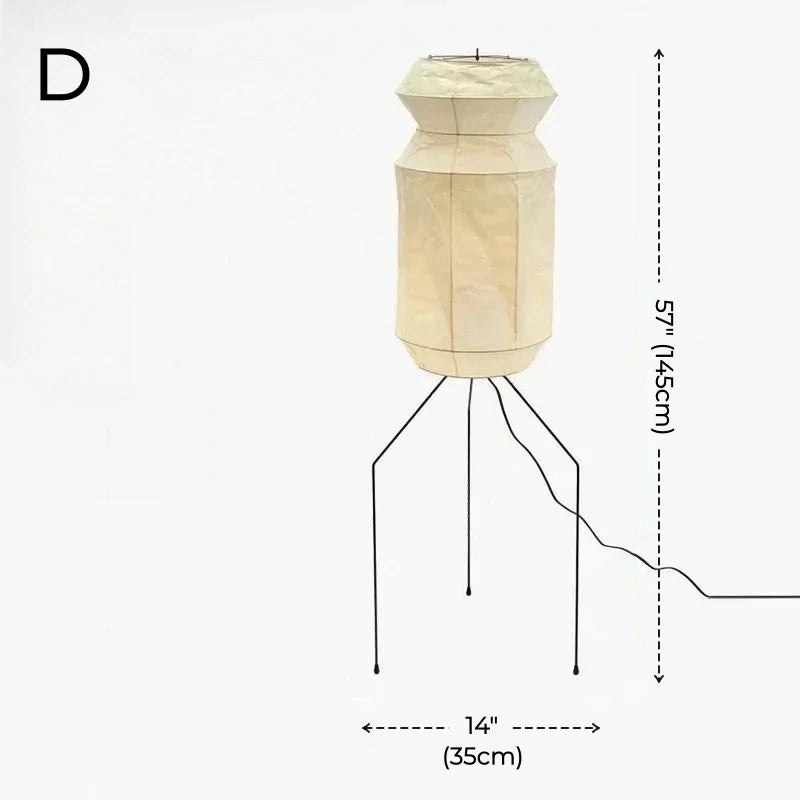 Aki Rice Paper Floor Lamp Collection