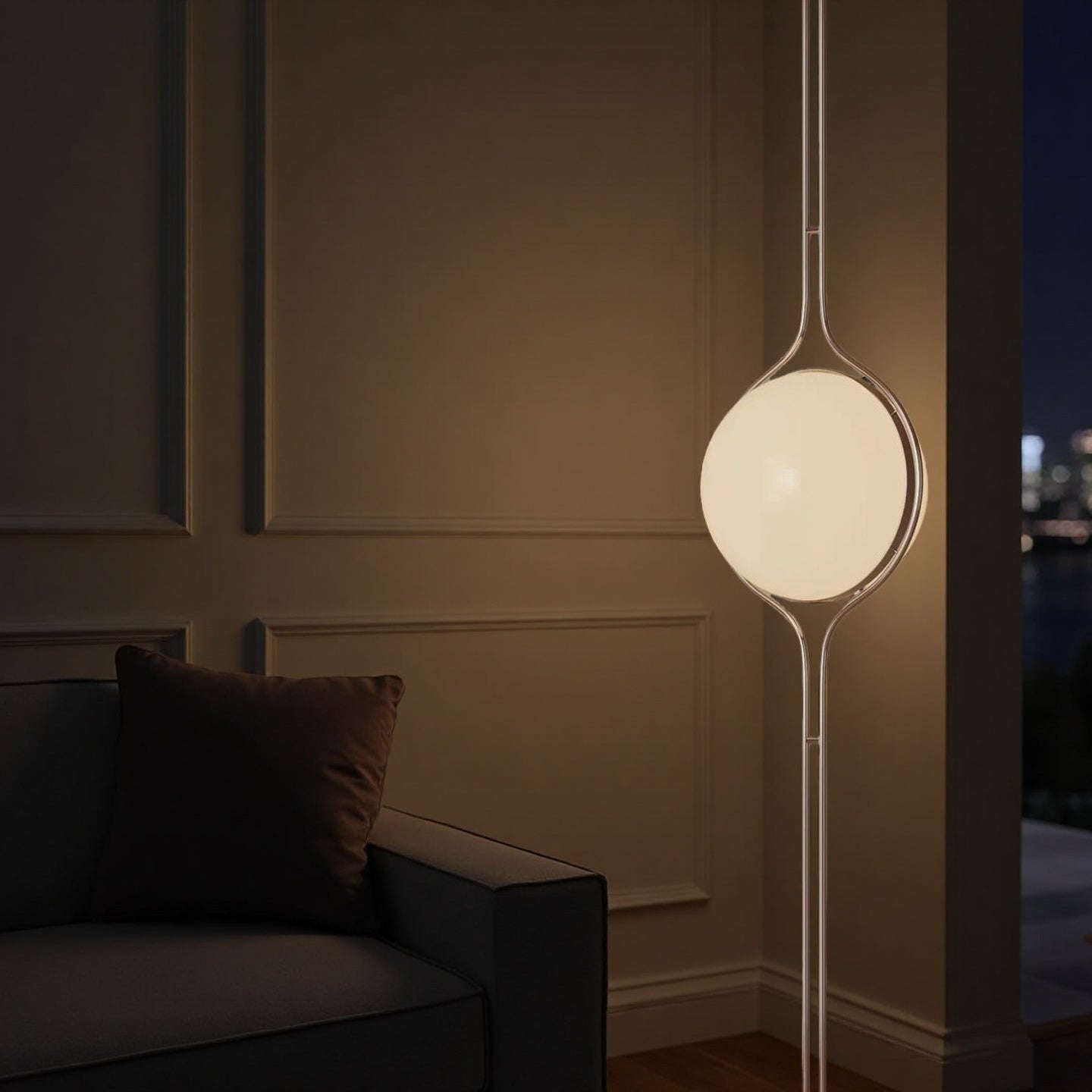 Home Decor Metal Chrome Desk Floor Lamp for Living Room