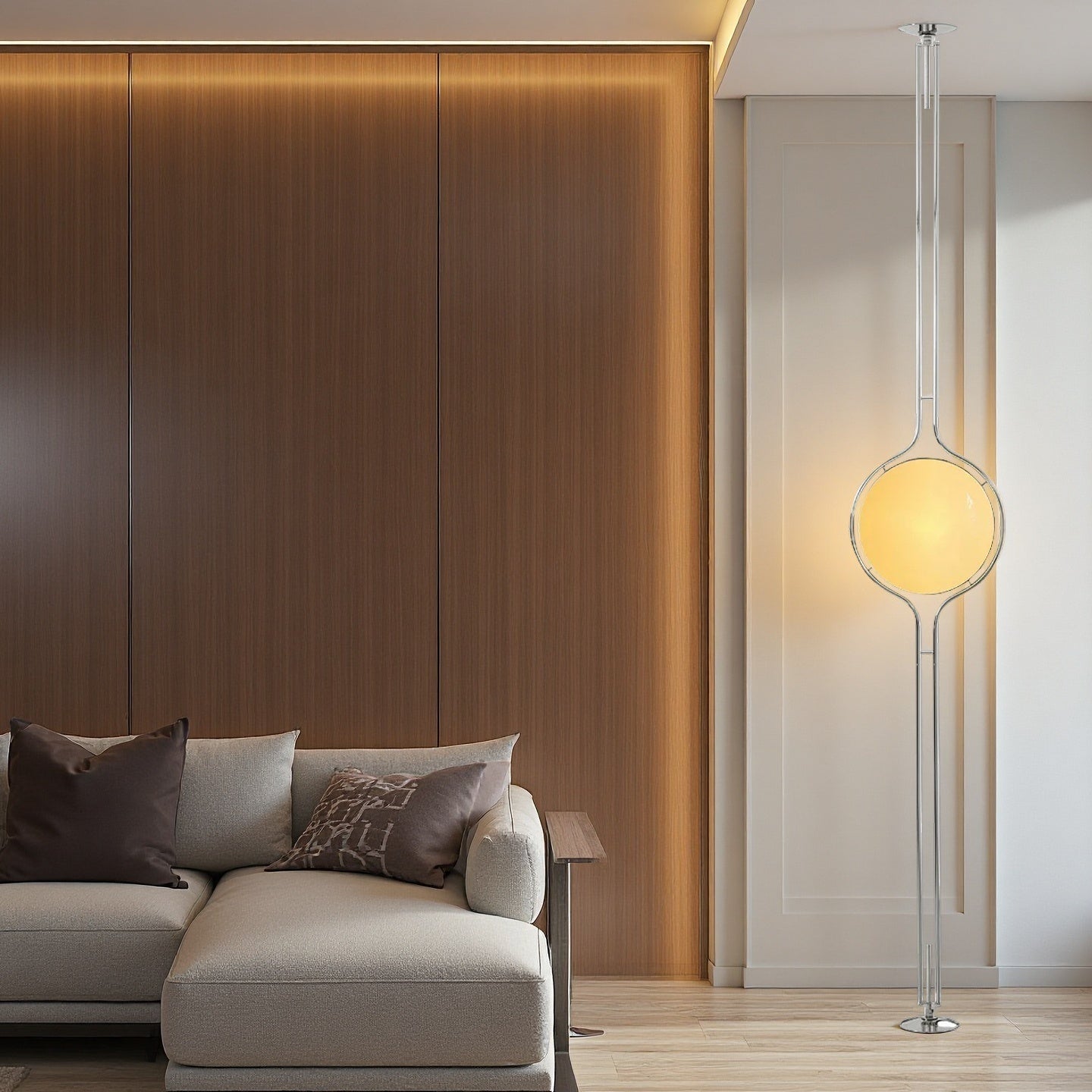 Home Decor Metal Chrome Desk Floor Lamp for Living Room