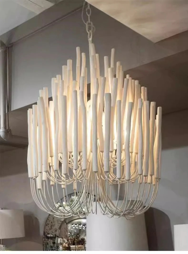 Agave Abstract Wood Chandelier