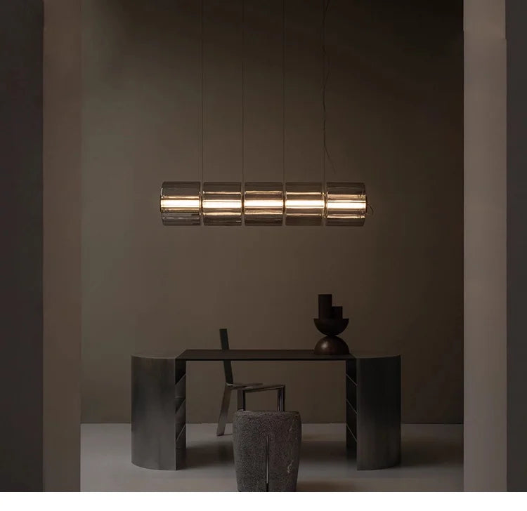 Mallory Column Glass Vertical Pendant Light