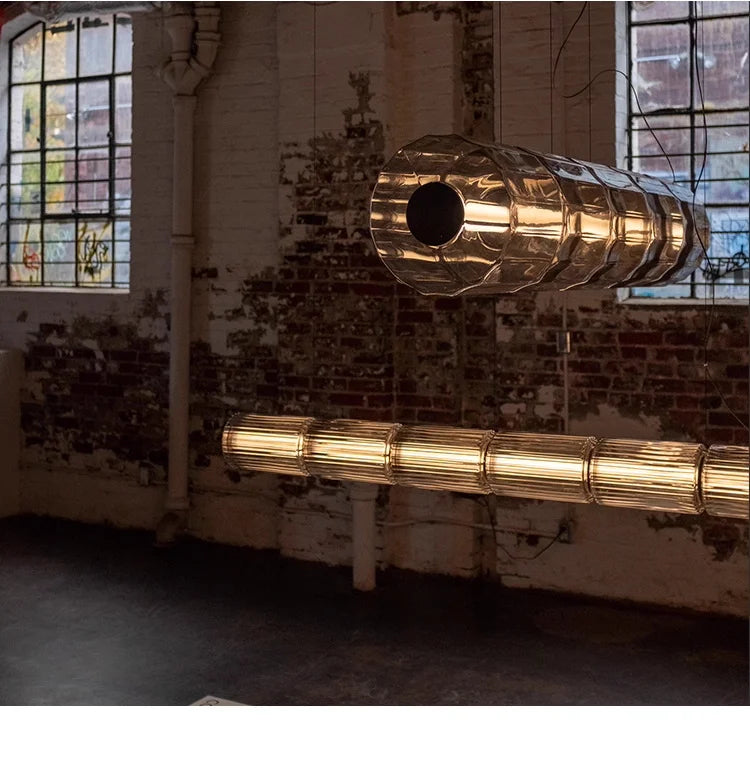 Mallory Column Glass Vertical Pendant Light