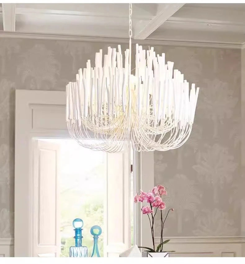 Agave Abstract Wood Chandelier