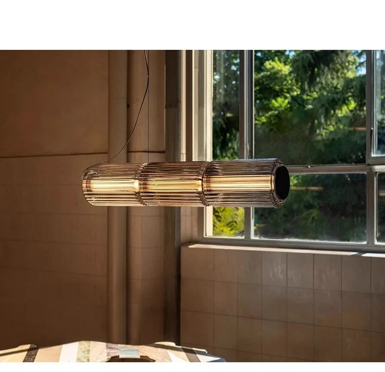 Mallory Column Glass Vertical Pendant Light