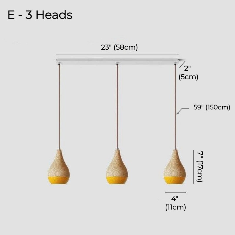 Japanese Minimalist Wood Pendant Light