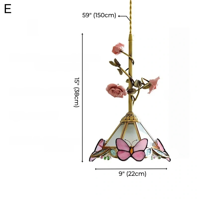Botanical Floral Glass Pendant Light Collection