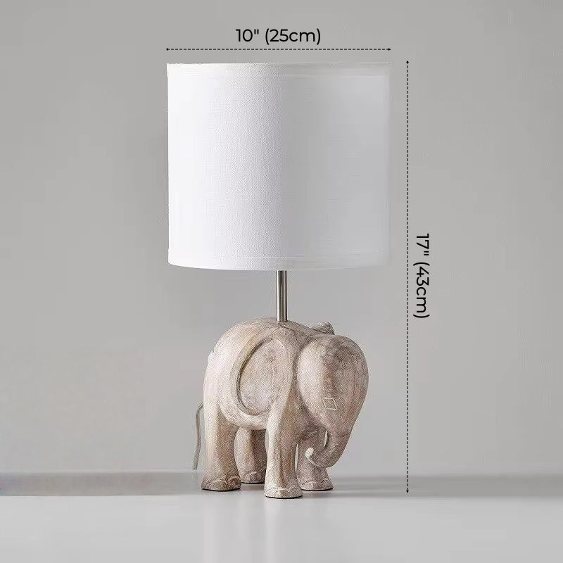 Fable Animal & Moon Wood Table Lamp