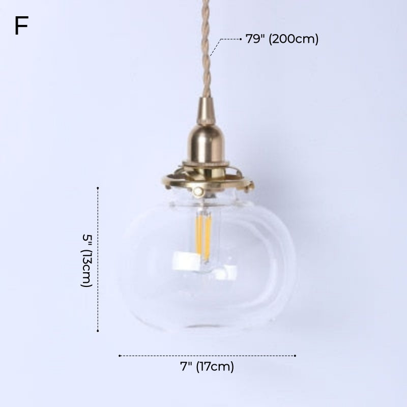 Retro Bubble Glas Pendelleuchte Blau Grün