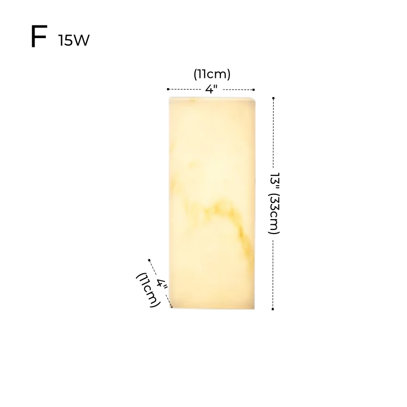 Outdoor Alabaster LED Wall Sconce, Waterproof