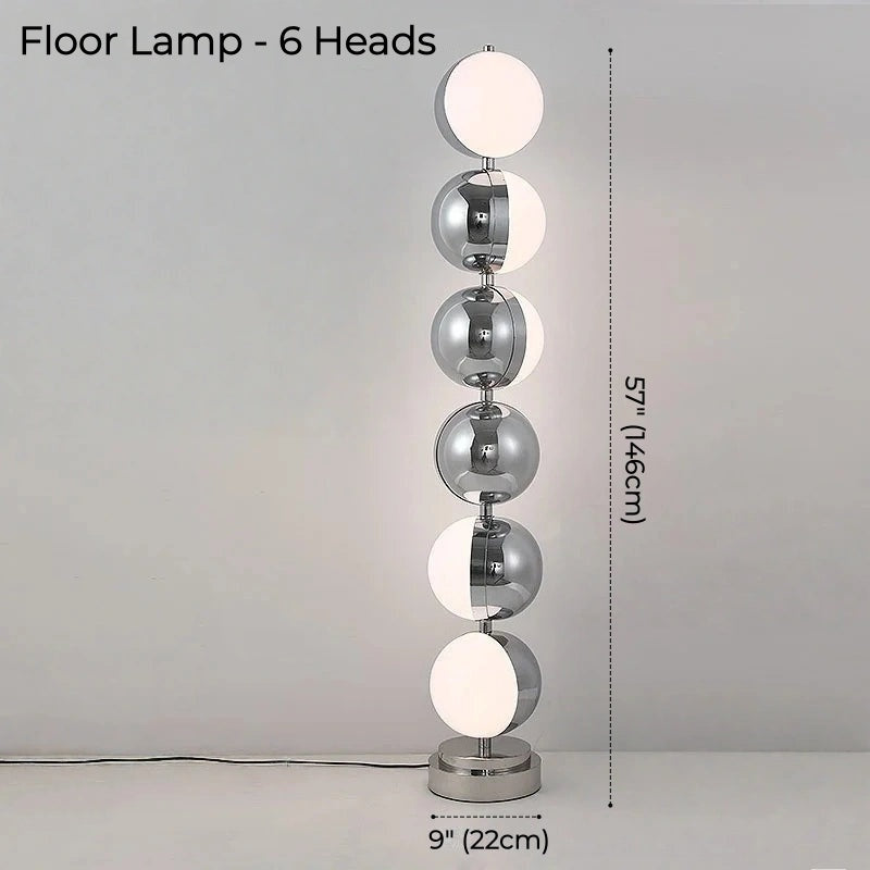 Astra Rotatable Silver Sphere Table Lamp & Floor Lamp