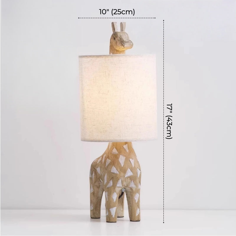 Fable Animal & Moon Wood Table Lamp