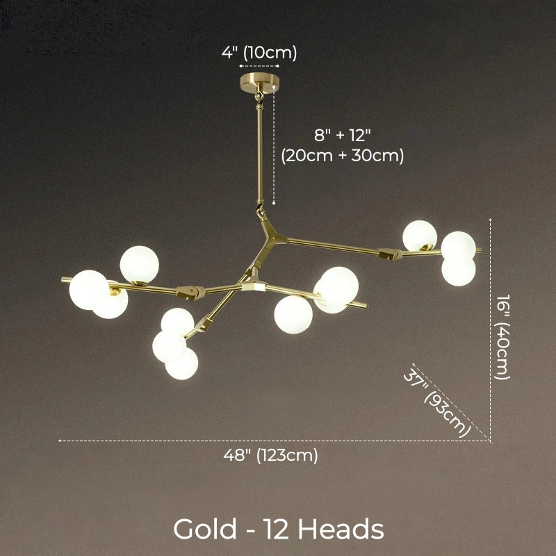 Astrid Tree Branch Adjustable Molecular Chandelier
