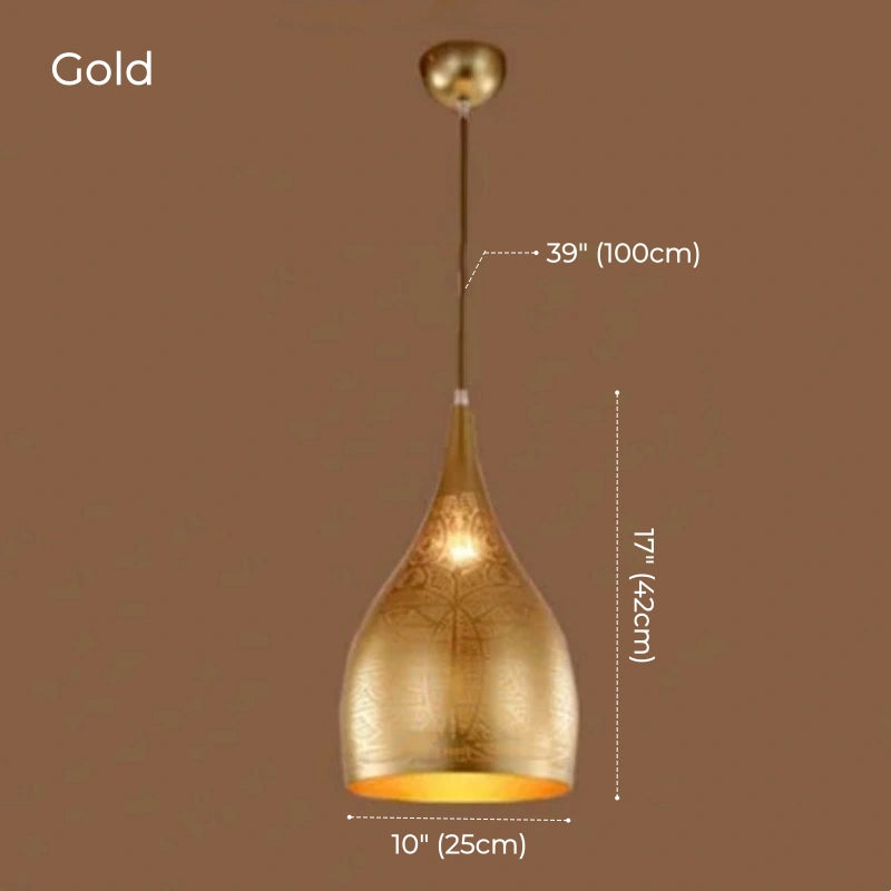 Marrakesh Perforated Metal Pendant Light