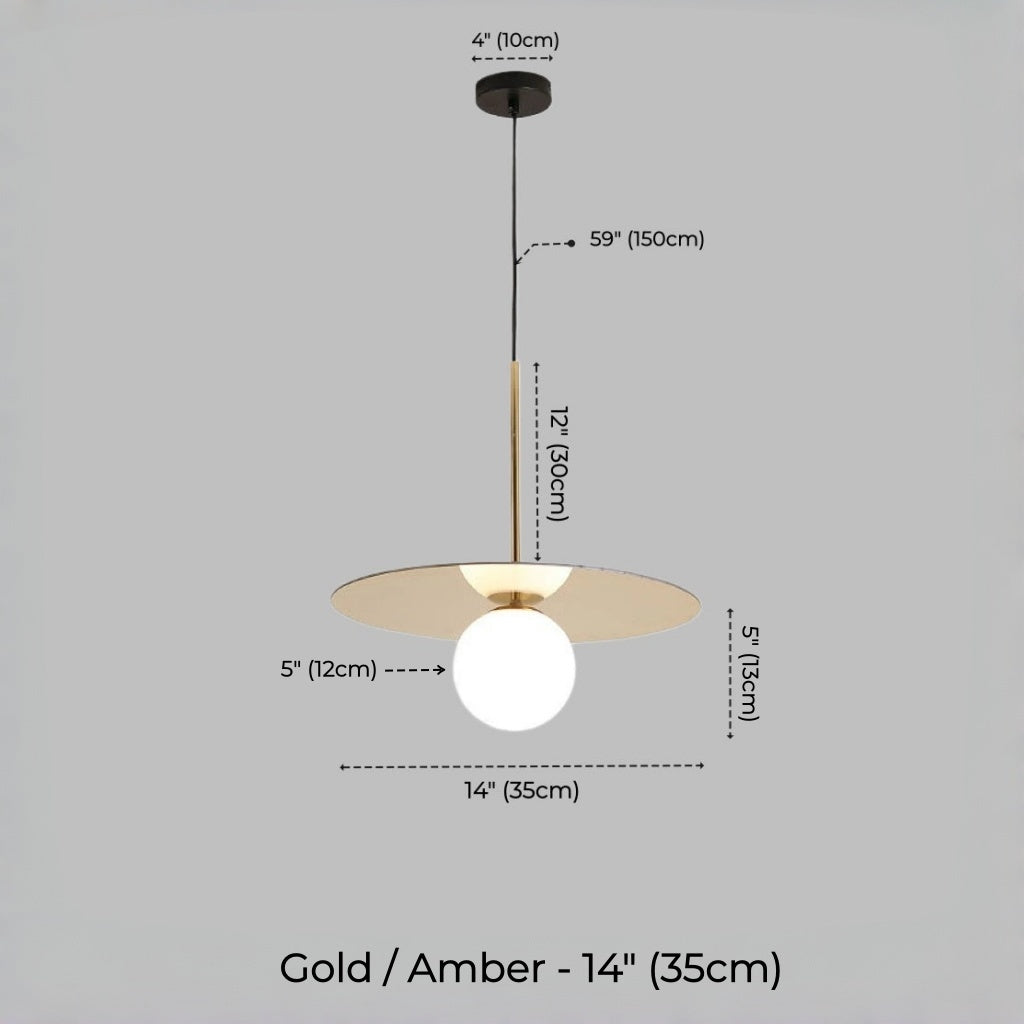 Orion Disc Globe Pendant Light