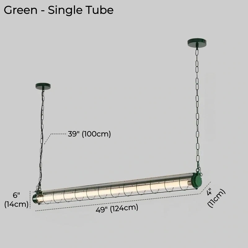 Briggs Caged Tube LED Linear Pendant Light