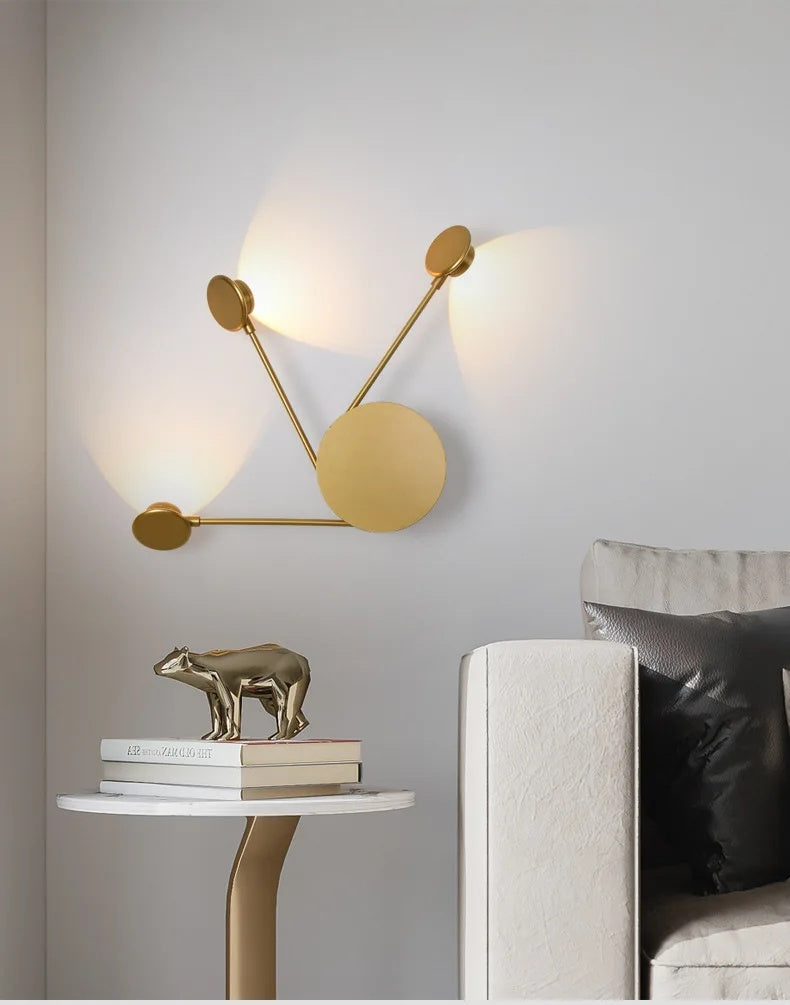 Modern Black Flush Mount LED Chandelier for Living Room