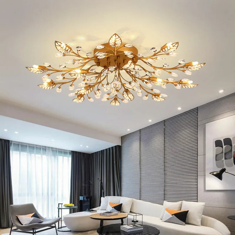 Luxury Florence Gold Crystal Chandelier