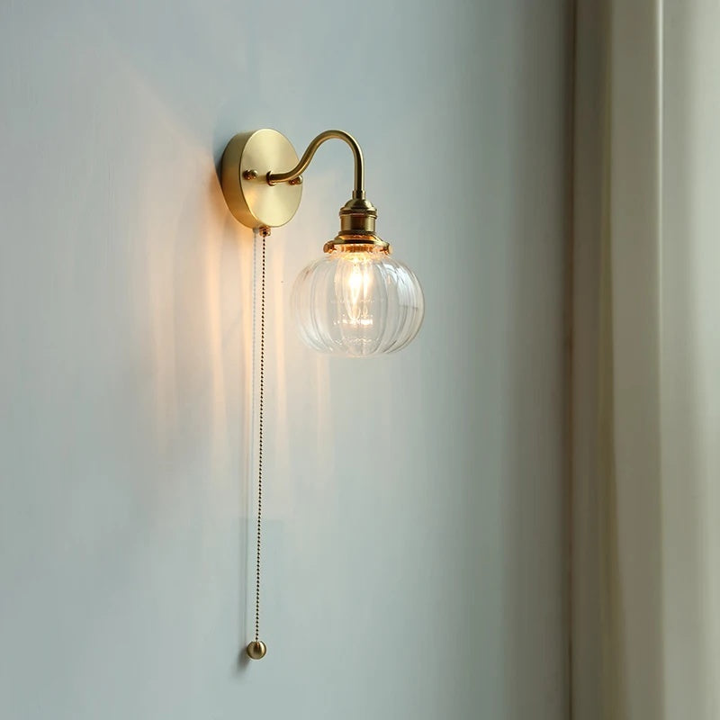 Evelyn Glass Globe Wall Sconce & Ceiling Light