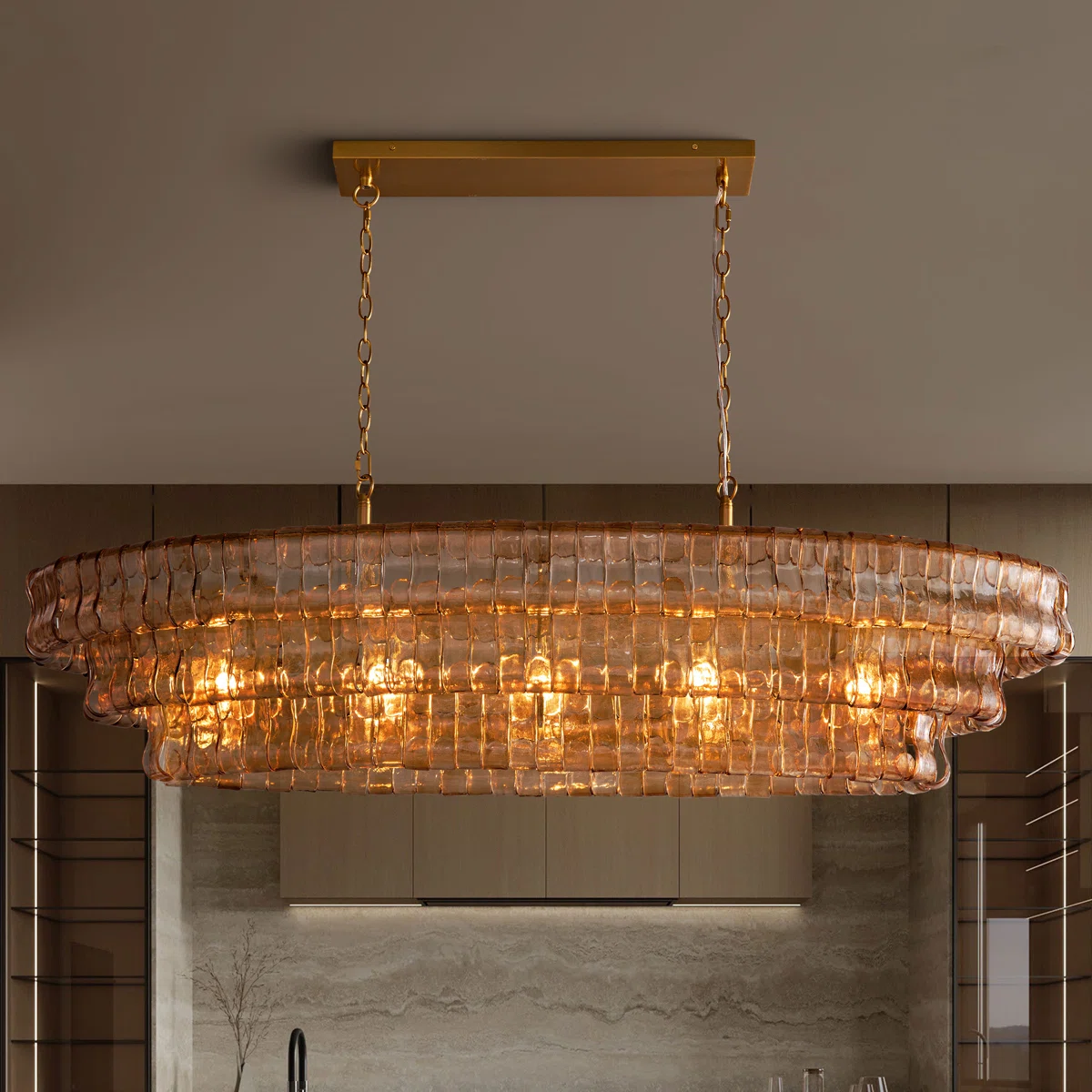 Juliet Multi-Tier Oval Crystal Chandelier