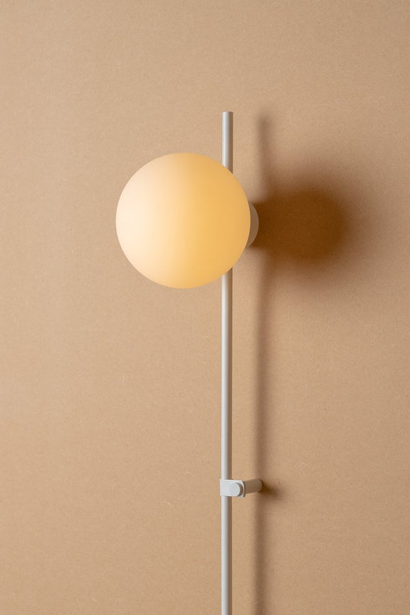 Nordic Minimalist White Globe Wall Light GabyBerg Design