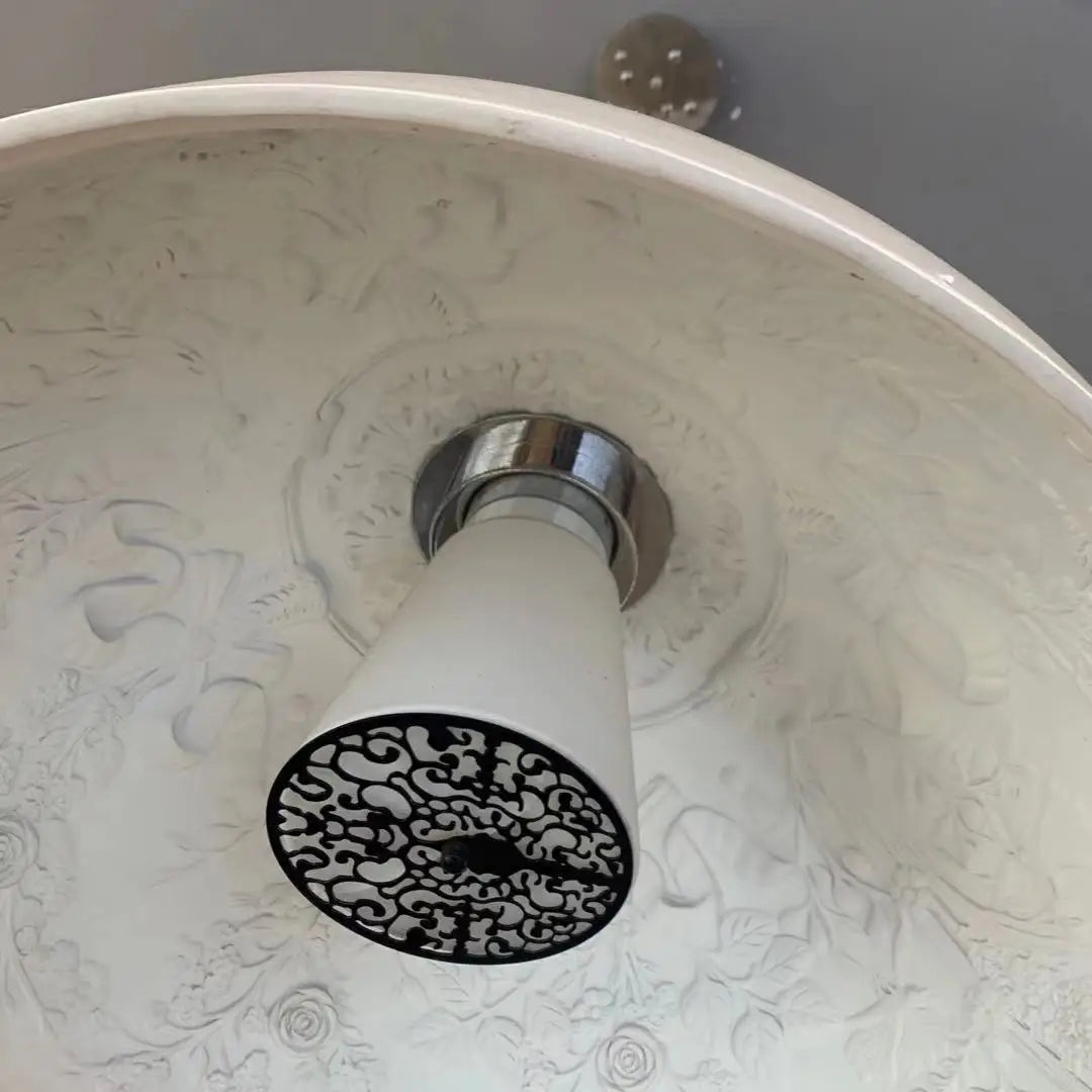 Resin Floral Relief Bloom Dome Pendant Light